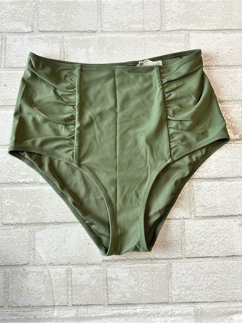 aerie Olive Green High Waist Bikini Set - Picture 3 of 8